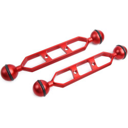 Bras d'extension en Alliage d'aluminium à Double Bille de 7", connecteur de tête à Bille de 1", Bras sous-Marin pour Stroboscope