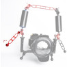 Bras d'extension en Alliage d'aluminium à Double Bille de 7", connecteur de tête à Bille de 1", Bras sous-Marin pour Stroboscope