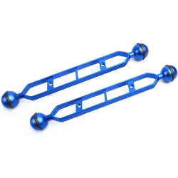 Bras d'extension en Alliage d'aluminium à Double Bille de 9", connecteur de tête à Bille de 1", Bras sous-Marin pour Stroboscope