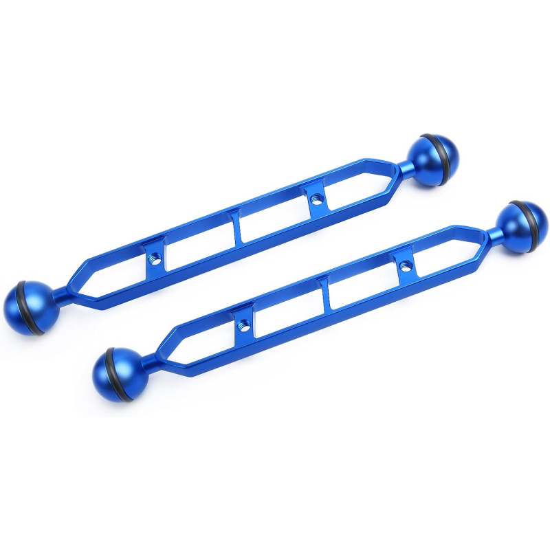 Bras d'extension en Alliage d'aluminium à Double Bille de 9", connecteur de tête à Bille de 1", Bras sous-Marin pour Stroboscope