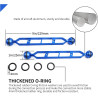 Bras d'extension en Alliage d'aluminium à Double Bille de 9", connecteur de tête à Bille de 1", Bras sous-Marin pour Stroboscope