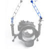 Bras d'extension en Alliage d'aluminium à Double Bille de 9", connecteur de tête à Bille de 1", Bras sous-Marin pour Stroboscope