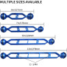 Bras d'extension en Alliage d'aluminium à Double Bille de 11", connecteur de tête à Bille de 1", Bras sous-Marin pour Stroboscop
