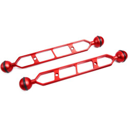 Bras d'extension en Alliage d'aluminium à Double Bille de 9", connecteur de tête à Bille de 1", Bras sous-Marin pour Stroboscope