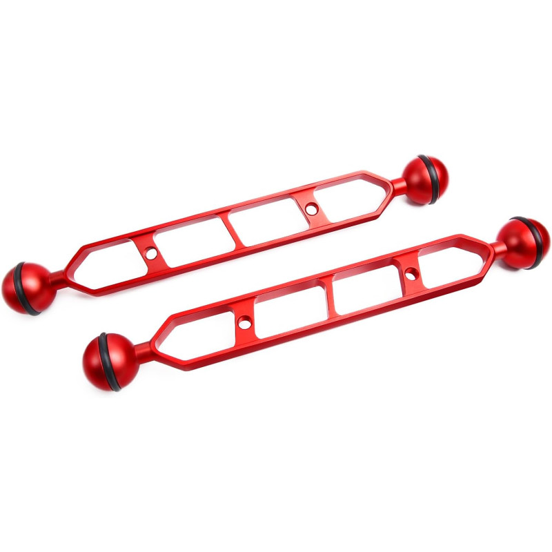 Bras d'extension en Alliage d'aluminium à Double Bille de 9", connecteur de tête à Bille de 1", Bras sous-Marin pour Stroboscope
