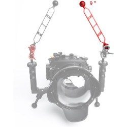 Bras d'extension en Alliage d'aluminium à Double Bille de 9", connecteur de tête à Bille de 1", Bras sous-Marin pour Stroboscope