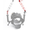 Bras d'extension en Alliage d'aluminium à Double Bille de 9", connecteur de tête à Bille de 1", Bras sous-Marin pour Stroboscope