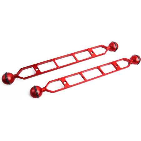 Bras d'extension en Alliage d'aluminium à Double Bille de 11", connecteur de tête à Bille de 1", Bras sous-Marin pour Stroboscop