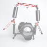 Bras d'extension en Alliage d'aluminium à Double Bille de 11", connecteur de tête à Bille de 1", Bras sous-Marin pour Stroboscop