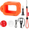 HSU Boîtier Flottant pour GoPro Hero 12/11/10/9 Noir, Accessoire Flotteur pour Les Sports Nautiques, Le Surf, la Natation et la 