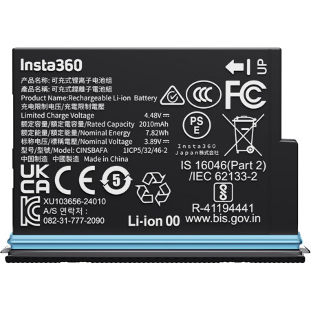 Insta360 X4 Air Batterie (Noir Graphite)