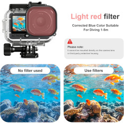 FitStill Kit de plongée complet pour DJI OSMO Action 6, étui étanche de 60 m, 3 filtres et poignée flottante pour plongée avec t