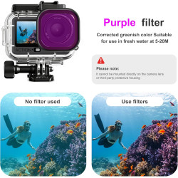 FitStill Kit de plongée complet pour DJI OSMO Action 6, étui étanche de 60 m, 3 filtres et poignée flottante pour plongée avec t
