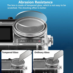 Boîtier Etanche pour DJI Osmo Action 5 Pro/Action 4/Action 3, Boîtier Plongée Etanche de 60 M, Boîtier de Plongée sous-Marine po