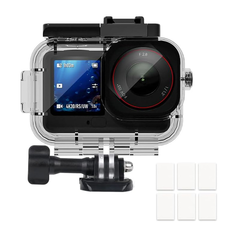 Boîtier Etanche pour DJI Osmo Action 6, Boîtier Plongée Etanche de 60 M, Boîtier de Plongée sous-Marine pour Caméra d'action ave