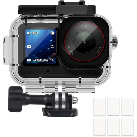 Boîtier Etanche pour DJI Osmo Action 6, Boîtier Plongée Etanche de 60 M, Boîtier de Plongée sous-Marine pour Caméra d'action ave