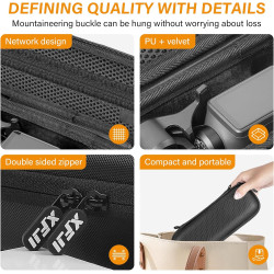 Étui de Transport pour DJI Osmo Pocket 4, Sac de Rangement pour DJI Osmo Pocket 4 Accessoires, avec Mousqueton, pour Vlogging, V