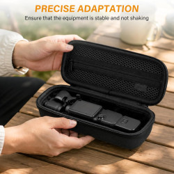 Étui de Transport pour DJI Osmo Pocket 4, Sac de Rangement pour DJI Osmo Pocket 4 Accessoires, avec Mousqueton, pour Vlogging, V