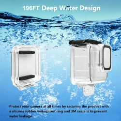 Suptig Boîtier étanche Boîtier de Protection Boîtier de plongée sous-Marine pour GoPro Hero 13 Hero 12,11,10,9 Étanche 60 m