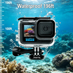 Suptig Boîtier étanche Boîtier de Protection Boîtier de plongée sous-Marine pour GoPro Hero 13 Hero 12,11,10,9 Étanche 60 m