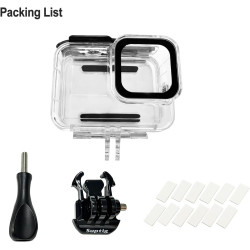 Suptig Boîtier étanche Boîtier de Protection Boîtier de plongée sous-Marine pour GoPro Hero 13 Hero 12,11,10,9 Étanche 60 m
