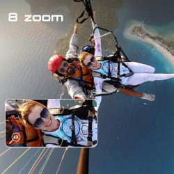 Apexcam Caméra Sport 4K 60FPS 64MP Caméra Étanche 40M Action Cam WiFi avec Micro SD 128GB Écran Tactile Stabilisateur EIS avec K