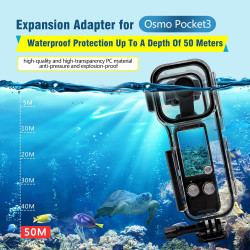 50M (164ft) Osmo Pocket 3 Boîtier étanche pour DJI Osmo Pocket 3 Accessoires étanches, Coque de Protection pour Plongée sous-Mar