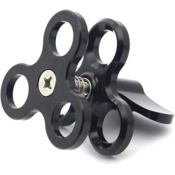 Pince à triple boule à 3 trous pour bras sous-marin - Pince papillon compatible avec Hero 13 - Accessoires de photographie sous-