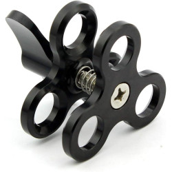 Pince à triple boule à 3 trous pour bras sous-marin - Pince papillon compatible avec Hero 13 - Accessoires de photographie sous-