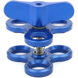 Pince à triple boule à 3 trous pour bras sous-marin - Pince papillon compatible avec Hero 13 - Accessoires de photographie sous-