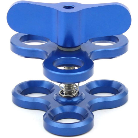 Pince à triple boule à 3 trous pour bras sous-marin - Pince papillon compatible avec Hero 13 - Accessoires de photographie sous-