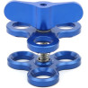 Pince à triple boule à 3 trous pour bras sous-marin - Pince papillon compatible avec Hero 13 - Accessoires de photographie sous-