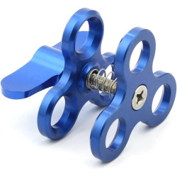 Pince à triple boule à 3 trous pour bras sous-marin - Pince papillon compatible avec Hero 13 - Accessoires de photographie sous-