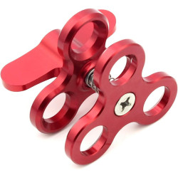 Pince à triple boule à 3 trous pour bras sous-marin - Pince papillon compatible avec Hero 13 - Accessoires de photographie sous-