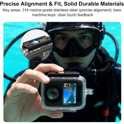 Boîtier étanche pour DJI Osmo 360, Invisible Boîtier de plongée 45M Boîtier sous-Marin Étui de Protection Coque de Protection Ac
