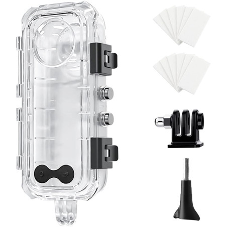 Insta 360 x 5 Étui de plongée invisible pour appareil photo Insta 360 x5, 60 m étanche avec support, accessoires Insta 360 avec 