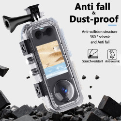 Insta 360 x 5 Étui de plongée invisible pour appareil photo Insta 360 x5, 60 m étanche avec support, accessoires Insta 360 avec 