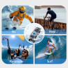 Insta 360 x 5 Étui de plongée invisible pour appareil photo Insta 360 x5, 60 m étanche avec support, accessoires Insta 360 avec 