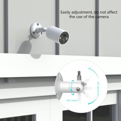 HOLACA Support mural compatible avec TP-Link Tapo C425/C460 (KIT) (caméra non incluse), 1 support, blanc