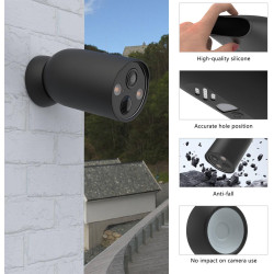 HOLACA Coque en silicone compatible avec TP-Link Tapo C425, étanche, souple, durable (appareil photo non inclus), 1 coque en sil