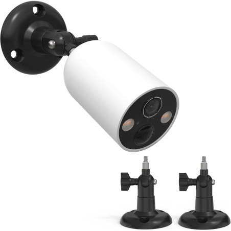 HOLACA Support mural compatible avec TP-Link Tapo C425/C460 (KIT) (caméra non incluse), 2 supports, noir