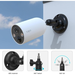 HOLACA Support mural compatible avec TP-Link Tapo C425/C460 (KIT) (caméra non incluse), 2 supports, noir