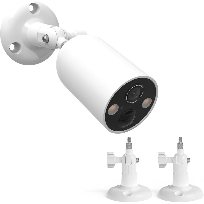 HOLACA Support mural compatible avec TP-Link Tapo C425/C460(KIT) (caméra non incluse), 2 pièces, blanc