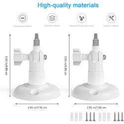HOLACA Support mural compatible avec TP-Link Tapo C425/C460(KIT) (caméra non incluse), 2 pièces, blanc