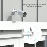 HOLACA Support mural compatible avec TP-Link Tapo C425/C460(KIT) (caméra non incluse), 2 pièces, blanc