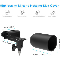HOLACA Coque en silicone + support de gouttière compatible avec TP-Link Tapo C425, étanche, souple, durable (appareil photo non 