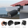 HOLACA Coque en silicone + support de gouttière compatible avec TP-Link Tapo C425, étanche, souple, durable (appareil photo non 
