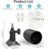 HOLACA Coque en silicone + support de mât compatible avec TP-Link Tapo C425, étanche, souple, durable (appareil photo non inclus