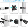 HOLACA Coque en silicone + support de mât compatible avec TP-Link Tapo C425, étanche, souple, durable (appareil photo non inclus