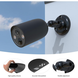 HOLACA Coque en silicone + support mural compatible avec TP-Link Tapo C425, étanche, souple, durable (appareil photo non inclus)
